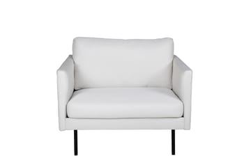 Zoom Fåtölj i Linne med Metallben - Beige - Möbler - Vardagsrum - Fåtöljer