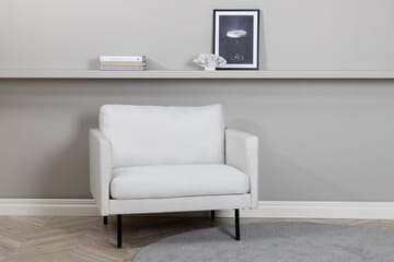 Zoom Fåtölj i Linne med Metallben - Beige - Möbler - Vardagsrum - Fåtöljer