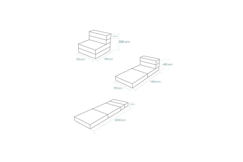 1-sits bäddsoffa Maroubridge Antracit - Antracit - Möbler - Vardagsrum - Fåtöljer - Bäddfåtöljer