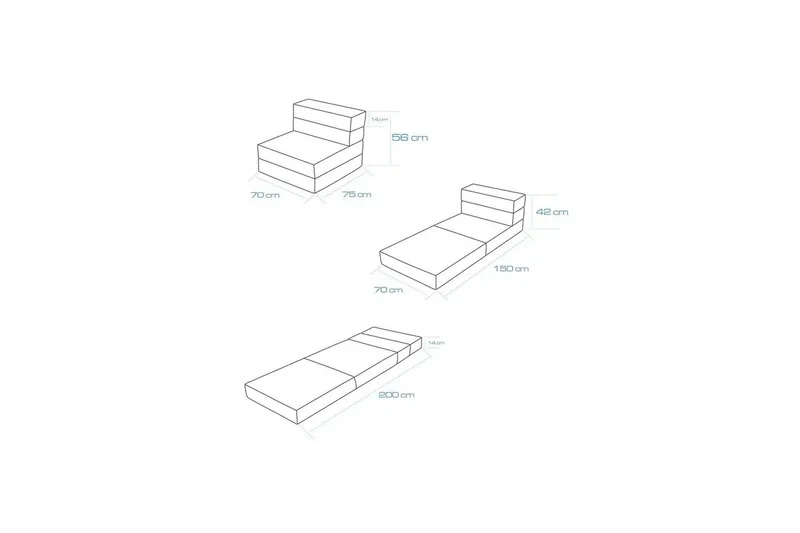 1-sits bäddsoffa Maroubridge Apelsin - Apelsin - Möbler - Vardagsrum - Fåtöljer - Bäddfåtöljer