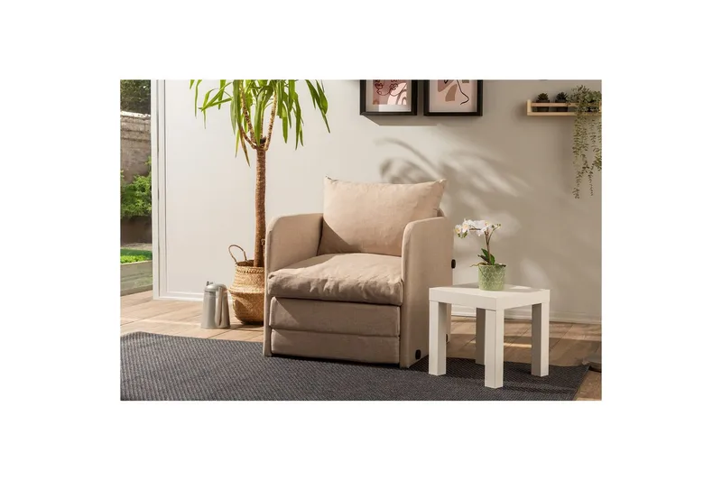 1-sits bäddsoffa Rubby Beige - Beige - Möbler - Vardagsrum - Fåtöljer - Bäddfåtöljer