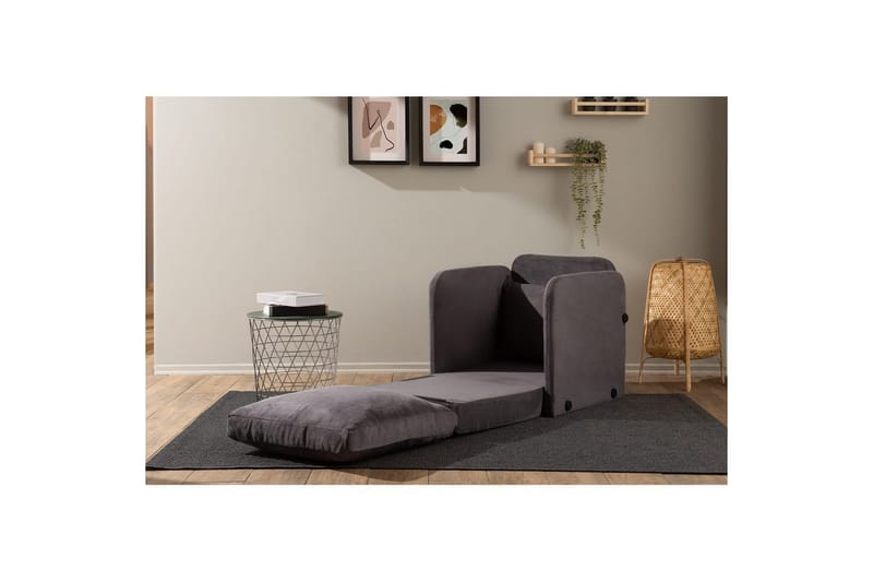 1-sits bäddsoffa Rubby Grå - Grå - Möbler - Vardagsrum - Fåtöljer - Bäddfåtöljer