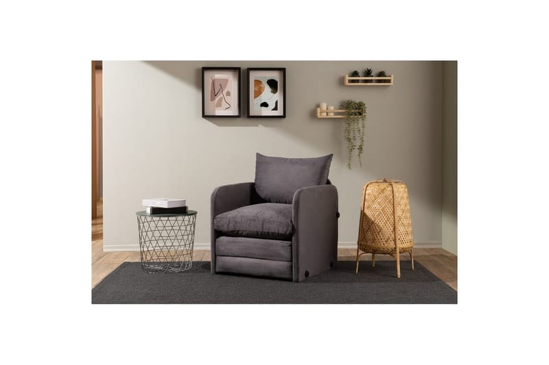 1-sits bäddsoffa Rubby Grå - Grå - Möbler - Vardagsrum - Fåtöljer - Bäddf åtöljer
