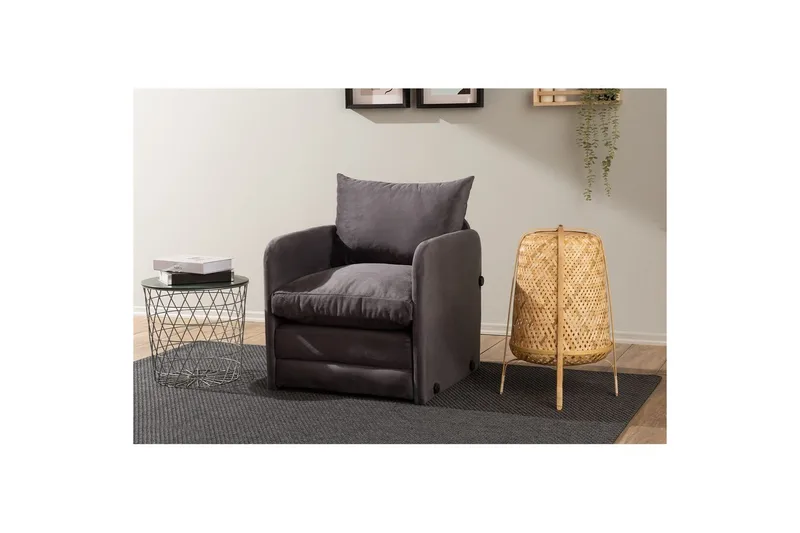 1-sits bäddsoffa Rubby Grå - Grå - Möbler - Vardagsrum - Fåtöljer - Bäddfåtöljer