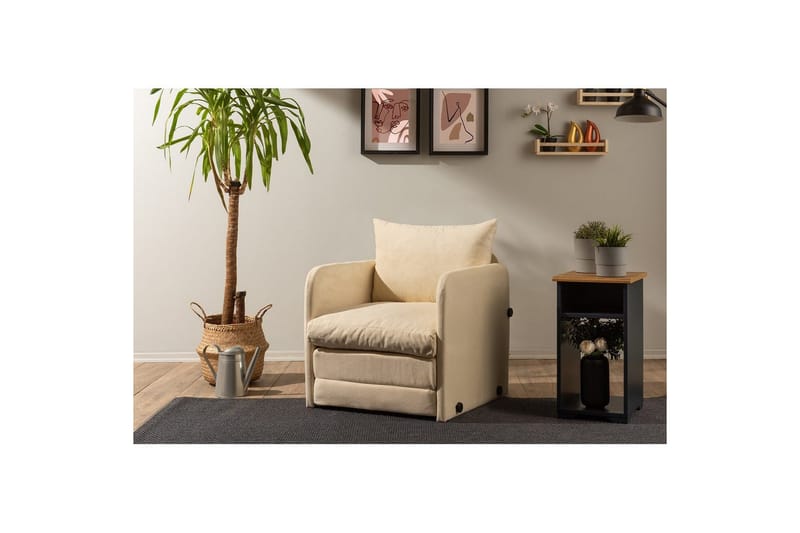 1-sits bäddsoffa Rubby Grädde - Grädde - Möbler - Vardagsrum - Fåtöljer - Bäddfåtöljer