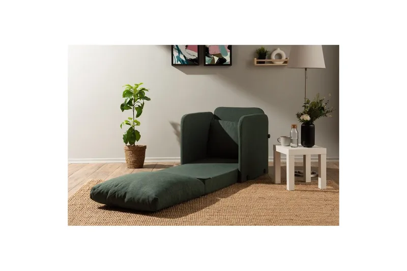1-sits bäddsoffa Rubby Grön - Grön - Möbler - Vardagsrum - Fåtöljer - Bäddfåtöljer