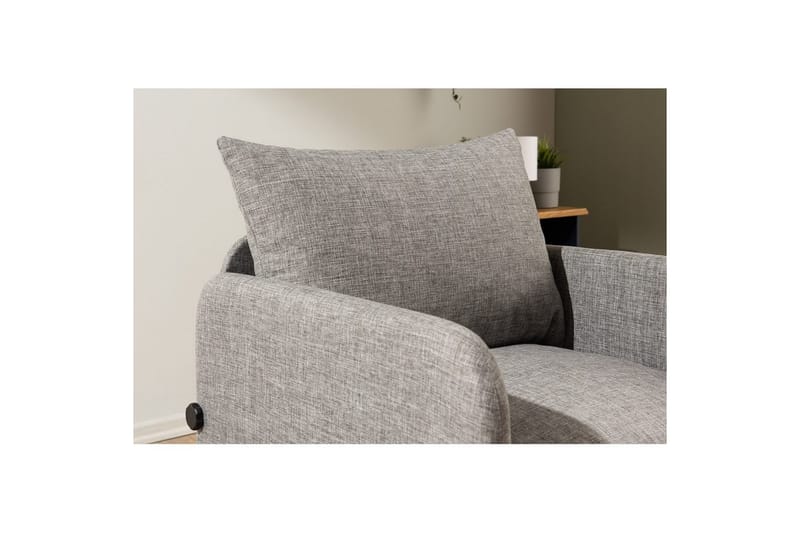 1-sits bäddsoffa Rubby Ljusgrå - Ljusgrå - Möbler - Vardagsrum - Fåtöljer - Bäddfåtöljer