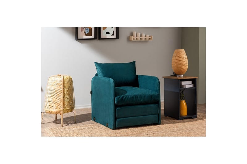 1-sits bäddsoffa Rubby Petrolgrön - Petrolgrön - Möbler - Vardagsrum - Fåtöljer - Bäddfåt öljer