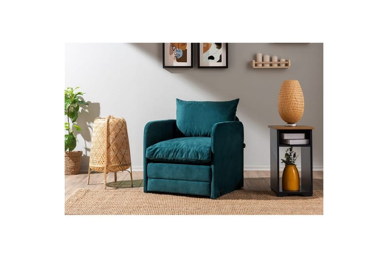 1-sits bäddsoffa Rubby Petrolgrön - Petrolgrön - Möbler - Vardagsrum - Fåtöljer - Bäddfåtöljer