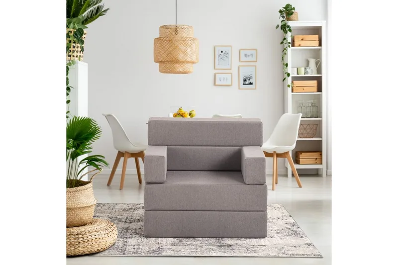 1-sits bäddsoffa Yoraemere Grå - Ljusgrå - Möbler - Vardagsrum - Fåtöljer - Bäddfåtöljer