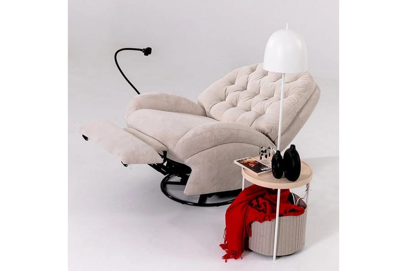 Adesis Reclinerfåtölj Elektrisk - Krämvit - Möbler - Vardagsrum - Fåtöljer - Liggfåtöljer