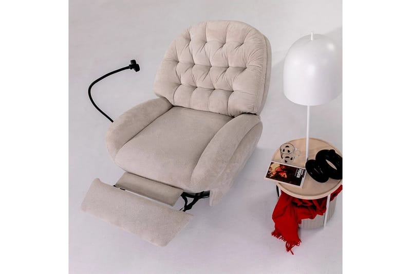 Adesis Reclinerfåtölj Elektrisk - Krämvit - Möbler - Vardagsrum - Fåtöljer - Liggfåtöljer