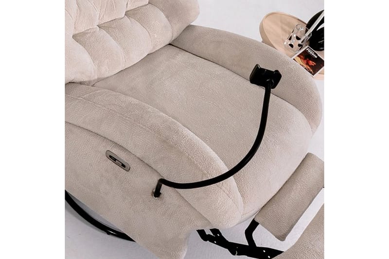 Adesis Reclinerfåtölj Elektrisk - Krämvit - Möbler - Vardagsrum - Fåtöljer - Liggfåtöljer