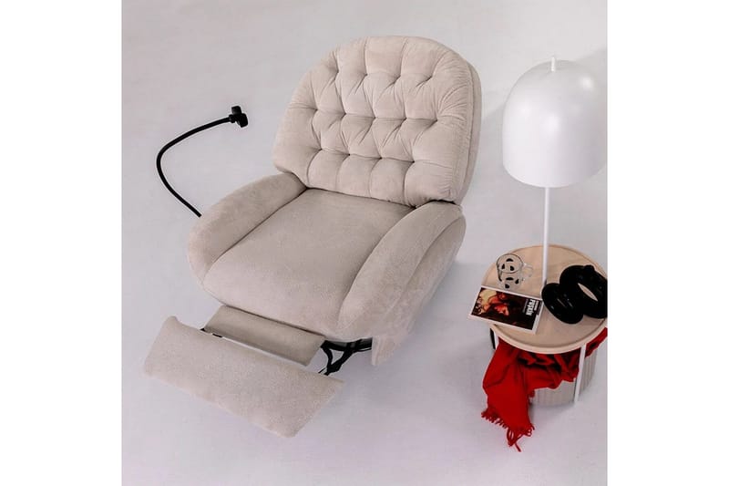 Adesis Reclinerfåtölj Elektrisk - Krämvit - Möbler - Vardagsrum - Fåtöljer - Liggfåtöljer