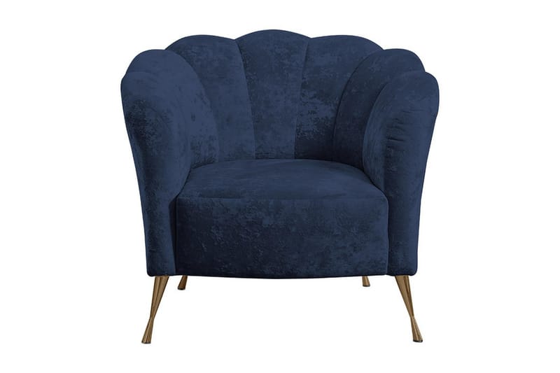 Adrial Fåtölj, Sammet/Blå/Guld