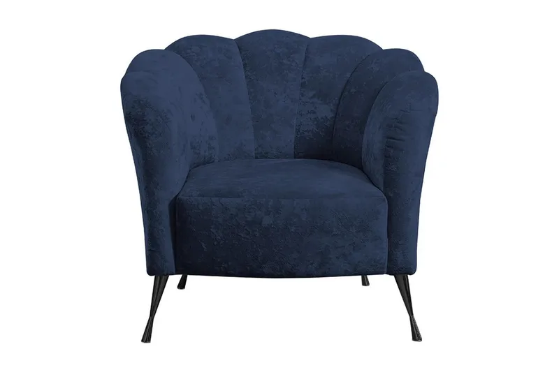 Adrial Fåtölj - Sammet/Blå/Svart Krom - Möbler - Vardagsrum - Fåtöljer