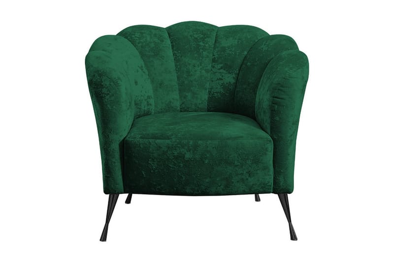 Adrial Fåtölj, Sammet/Grön/Svart Krom