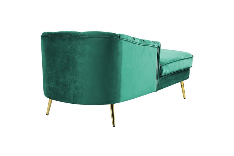 Allier Schäslong 150 cm - Guld/Grön - Möbler - Vardagsrum - Fåtöljer - Schäslongfåtöljer & divanfåtöljer