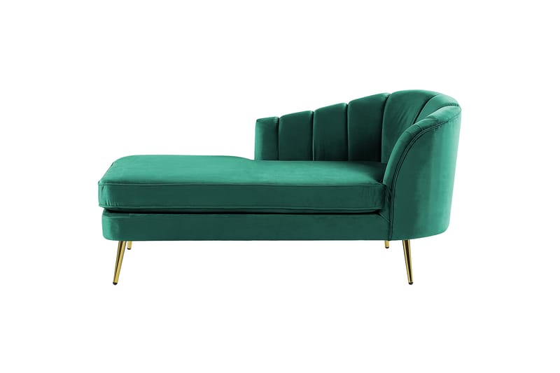 Allier Schäslong 150 cm - Guld/Grön - Möbler - Vardagsrum - Fåtöljer - Schäslongfåtöljer & divanfåtöljer