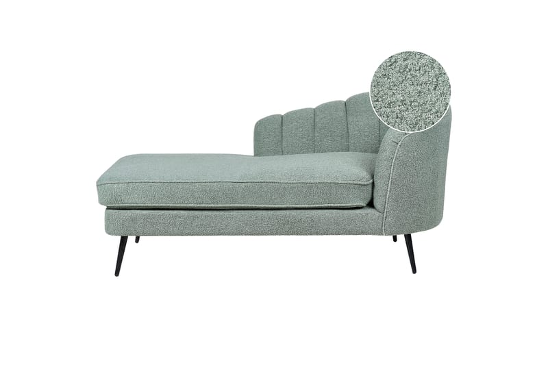Allier Schäslong 150 cm Höger - Svart/Grön - Möbler - Vardagsrum - Fåtöljer - Schäslongfåtöljer & divanfåtöljer