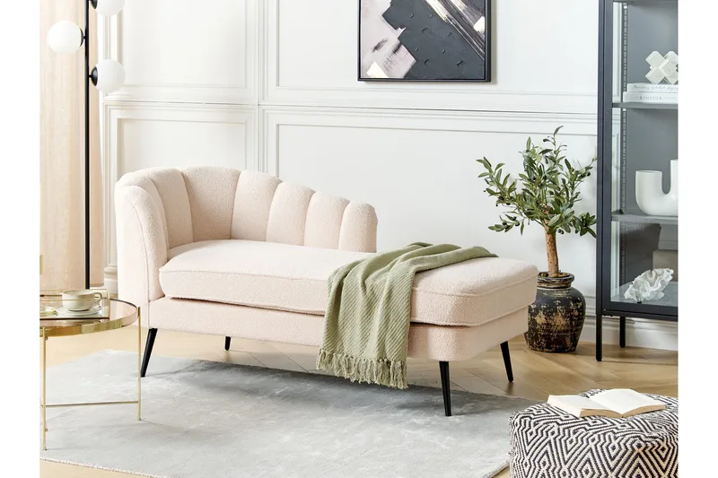 Allier Schäslong 150 cm Vänster - Beige/Svart - Möbler - Vardagsrum - Fåtöljer - Schäslongfåtöljer & divanfåtöljer