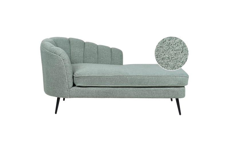Allier Schäslong 150 cm Vänster - Svart/Grön - Möbler - Vardagsrum - Fåtöljer - Schäslongfåtöljer & divanfåtöljer