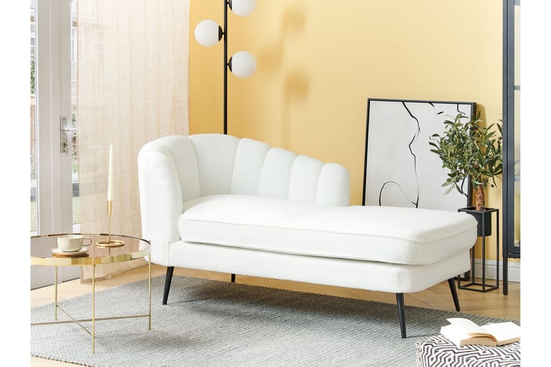 Allier Schäslong 150 cm Vänster - Svart/Vit - Möbler - Vardagsrum - Fåtöljer - Schäslongfåtöljer & divanfåtöljer