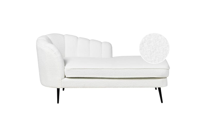 Allier Schäslong 150 cm Vänster - Svart/Vit - Möbler - Vardagsrum - Fåtöljer - Schäslongfåtöljer & divanfåtöljer