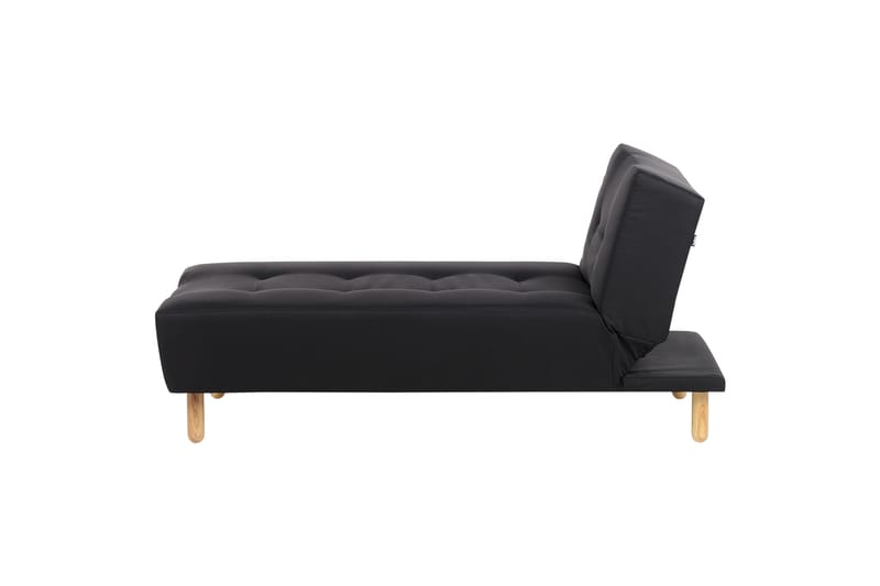 Alsten Schäslong 163 cm - Svart/Ljust trä - Möbler - Vardagsrum - Fåtöljer - Schäslongfåtöljer & divanfåtöljer