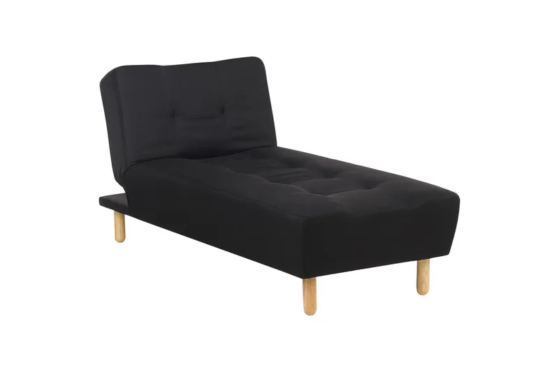 Alsten Schäslong 163 cm, Svart/Ljust trä