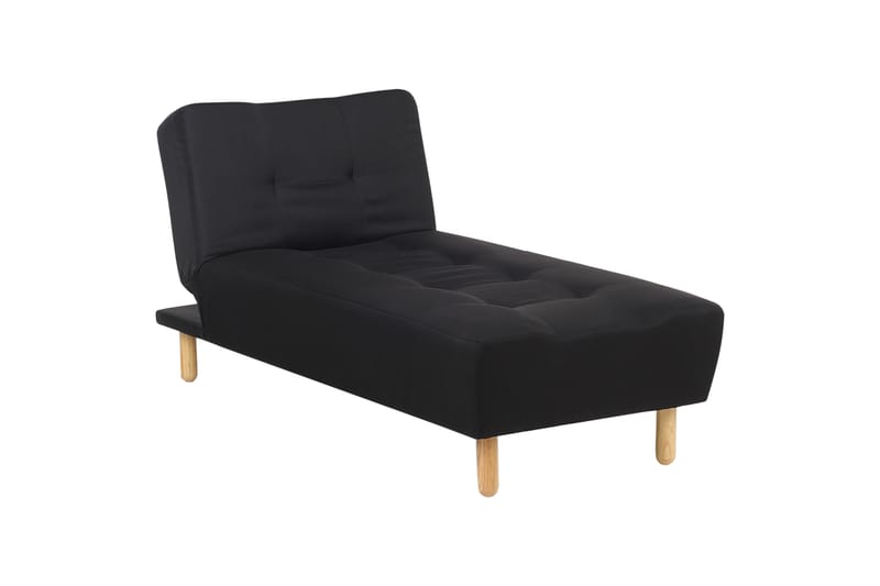 Alsten Schäslong 163 cm - Svart/Ljust trä - Möbler - Vardagsrum - Fåtöljer - Schäslongfåtöljer & divanfåtöljer