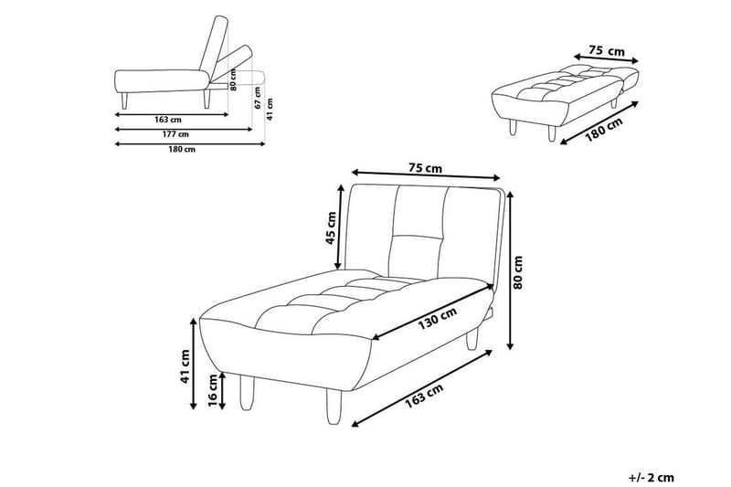Alsten Schäslong 163 cm - Svart/Ljust trä - Möbler - Vardagsrum - Fåtöljer - Schäslongfåtöljer & divanfåtöljer