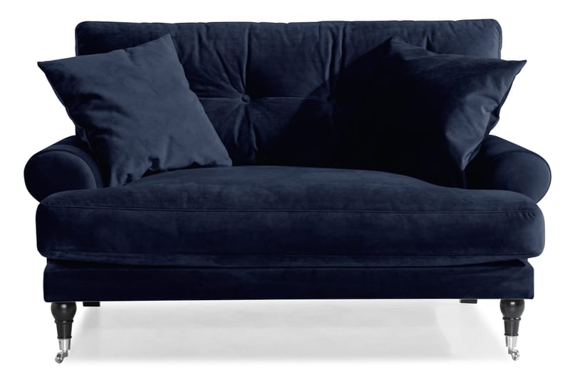 Andrew Loveseat Sammet - Midnattsblå/Krom - Möbler - Vardagsrum - Fåtöljer