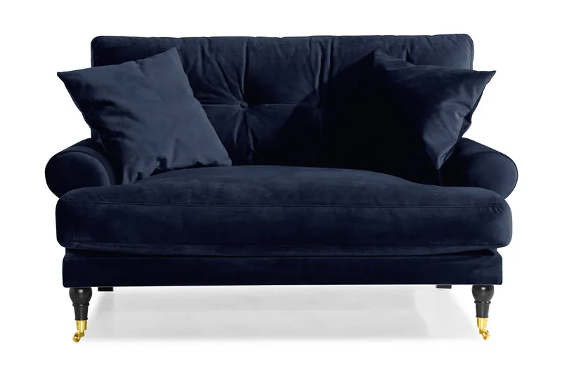 Andrew Loveseat Sammet - Midnattsblå/Mässing - Möbler - Vardagsrum - Fåtöljer
