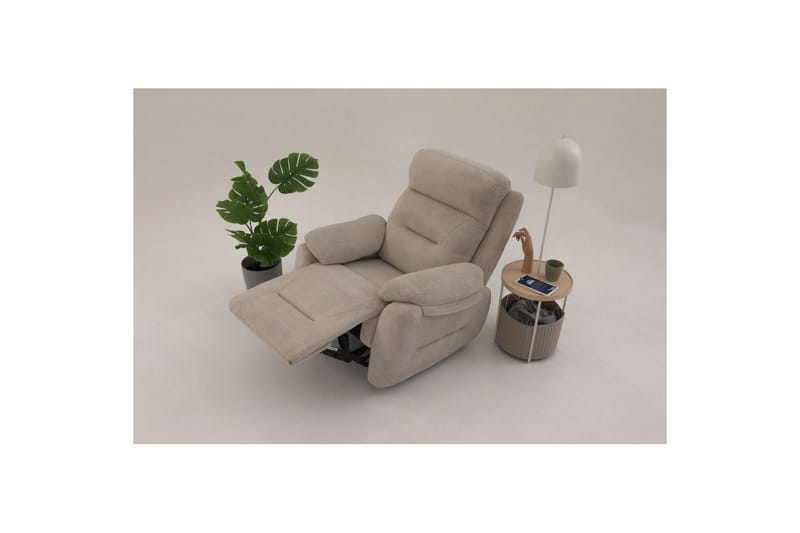 Angola Reclinerfåtölj Manuell - Krämvit - Möbler - Vardagsrum - Fåtöljer - Biofåtöljer & reclinerfåtöljer