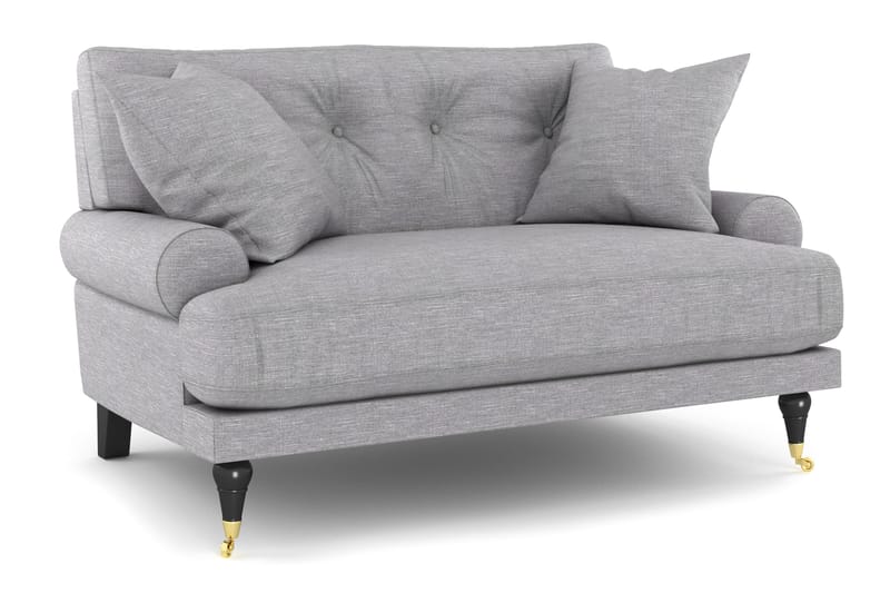 ANTHONY Loveseat Ljusgrå/Mässing - Möbler - Vardagsrum - Fåtöljer