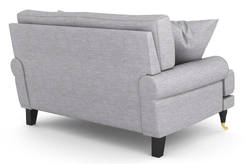 ANTHONY Loveseat Ljusgrå/Mässing - Fåtöljer