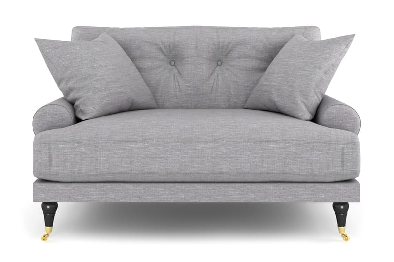 ANTHONY Loveseat Ljusgrå/Mässing - Möbler - Vardagsrum - Fåtöljer