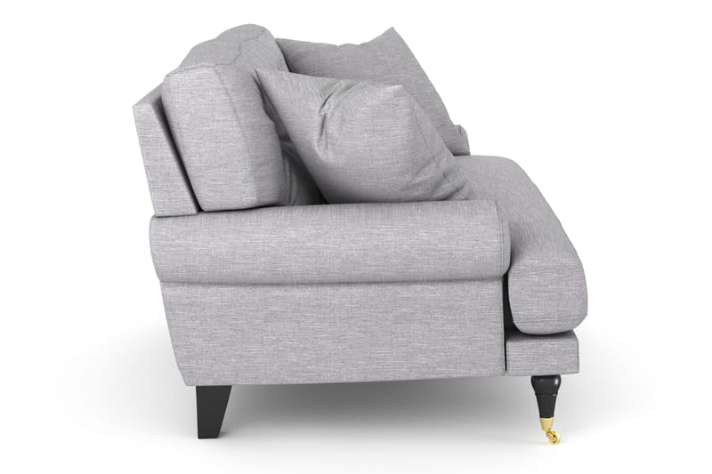 ANTHONY Loveseat Ljusgrå/Mässing - Möbler - Vardagsrum - Fåtöljer
