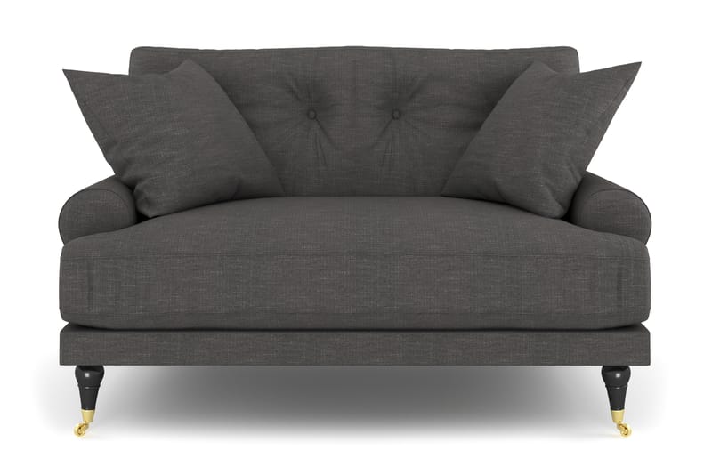 ANTHONY Loveseat Mörkgrå/Mässing - Möbler - Vardagsrum - Fåtöljer