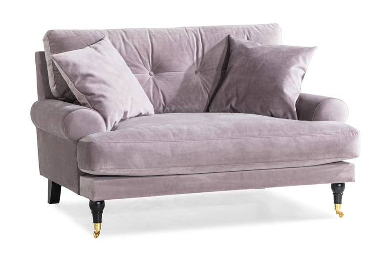 ANTHONY Loveseat Sammet Lila/Mässing - Möbler - Vardagsrum - Fåtöljer