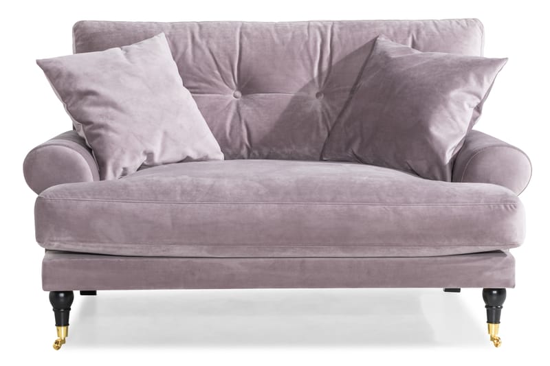 ANTHONY Loveseat Sammet Lila/Mässing - Möbler - Vardagsrum - Fåtöljer