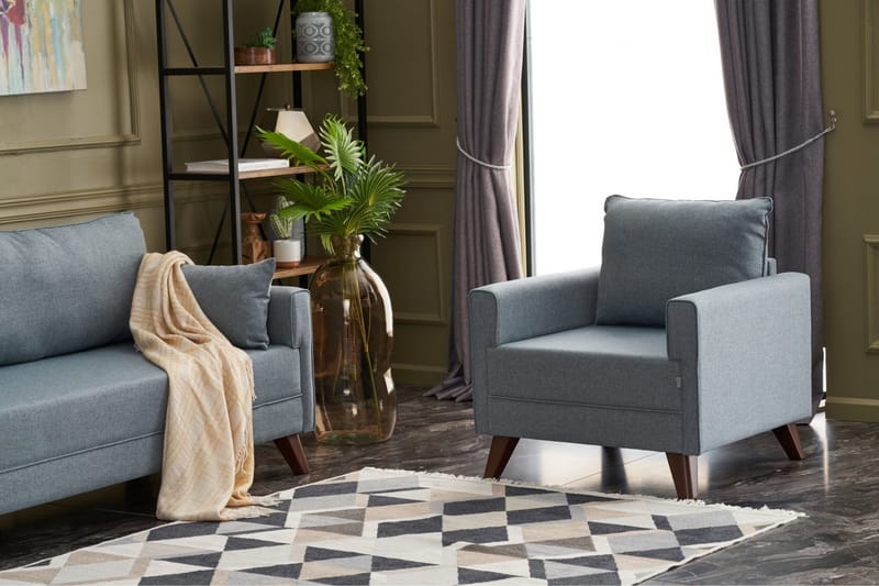 Antigua Fåtölj - Blå/Natur - Möbler - Vardagsrum - Fåtöljer