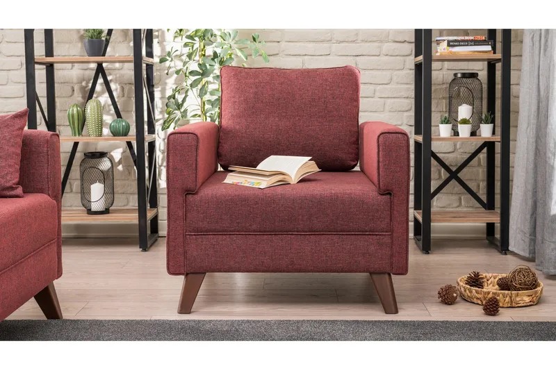 Antigua Fåtölj - Röd - Möbler - Vardagsrum - Fåtöljer