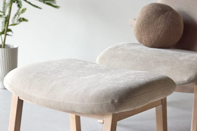 Armchair Rile Beige Fåtölj + Ottoman - Möbler - Vardagsrum - Fåtöljer - Fåtölj med fotpall