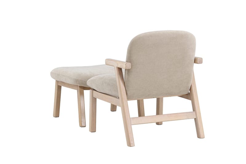Armchair Rile Beige Fåtölj + Ottoman - Möbler - Vardagsrum - Fåtöljer - Fåtölj med fotpall