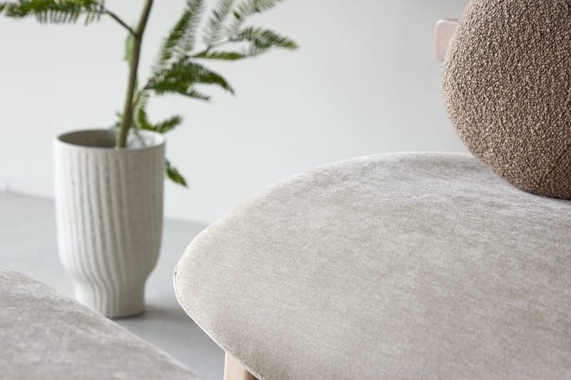 Armchair Rile Beige Fåtölj + Ottoman - Möbler - Vardagsrum - Fåtöljer - Fåtölj med fotpall