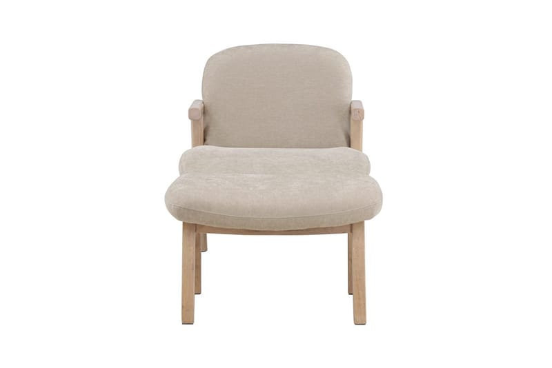 Armchair Rile Beige Fåtölj + Ottoman - Möbler - Vardagsrum - Fåtöljer - Fåtölj med fotpall