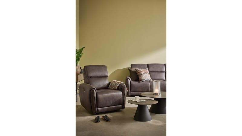 Arvello Reclinerfåtölj Elektrisk - Brun - Möbler - Vardagsrum - Fåtöljer - Biofåtöljer & reclinerfåtöljer