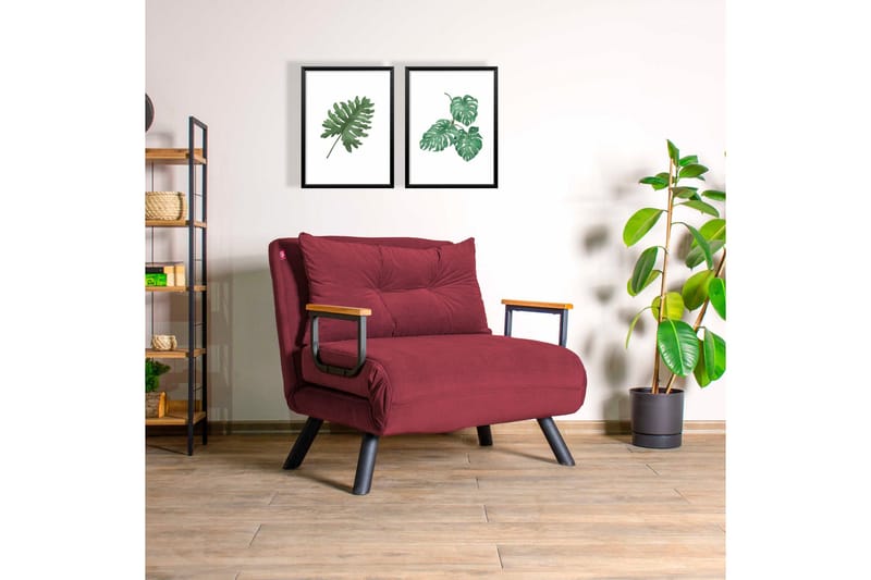 Alfredton Bäddfåtölj 175x60 cm - Röd - Möbler - Vardagsrum - Fåtöljer - Bäddfåtöljer